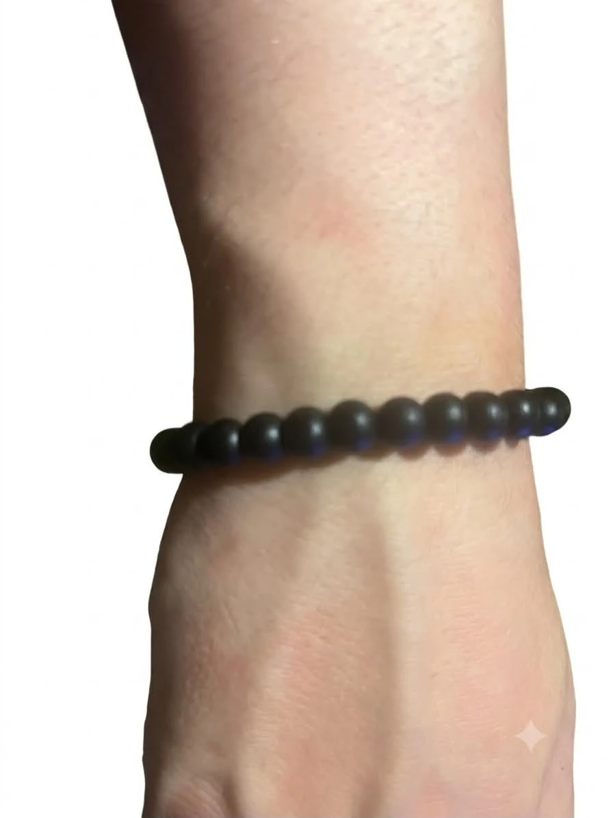 Bracelet élastique grosse perle hommes