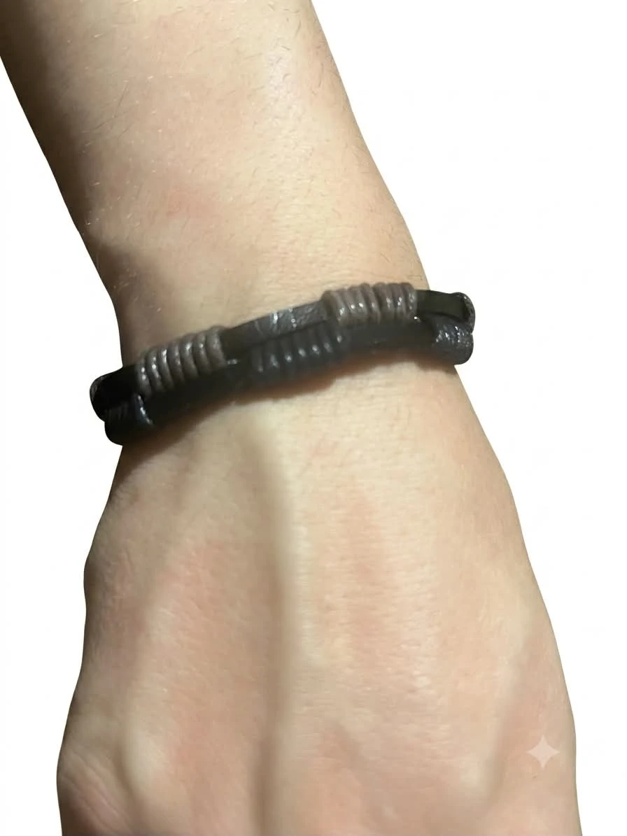 Double bracelet noir et marron