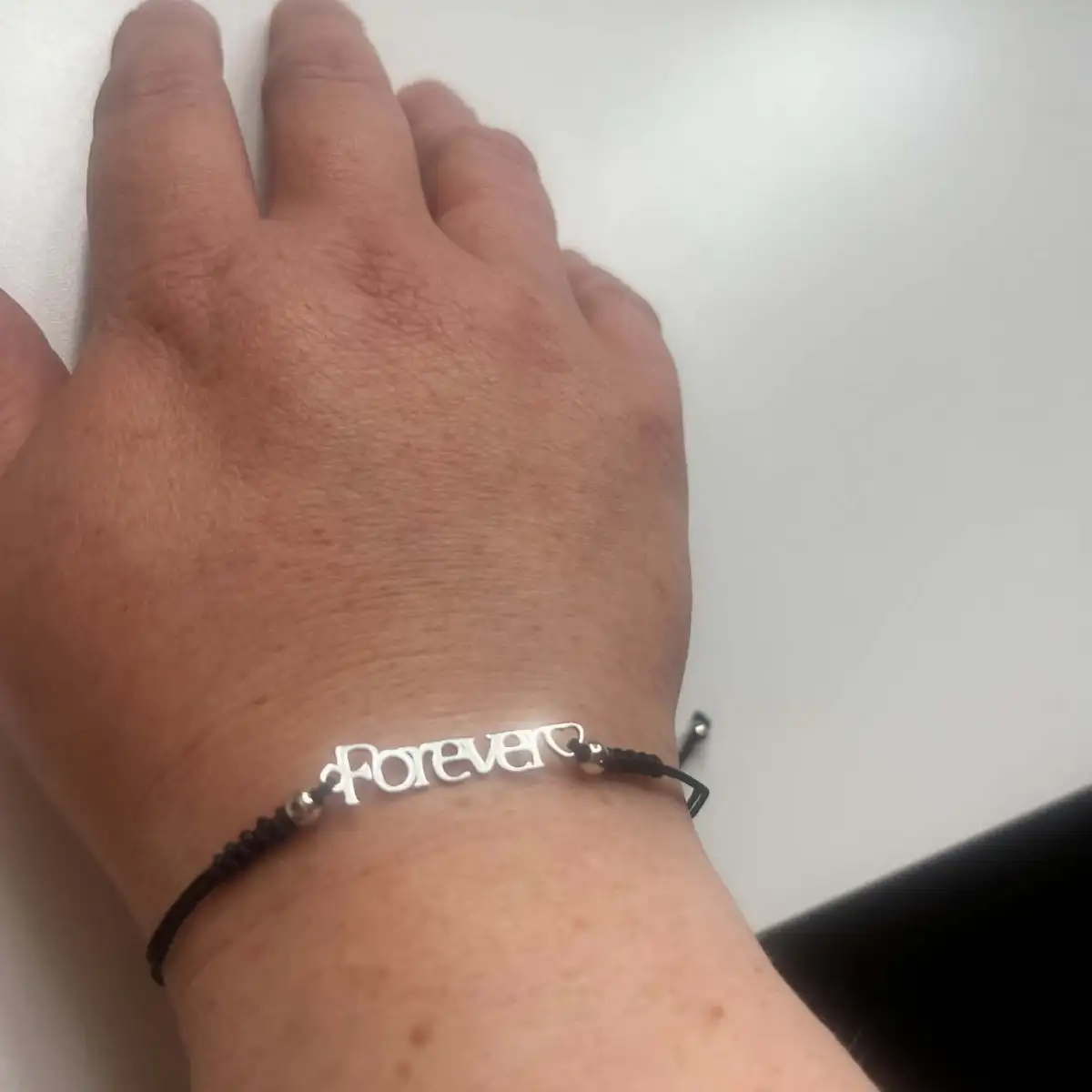 bracelet reglable avec corde forever