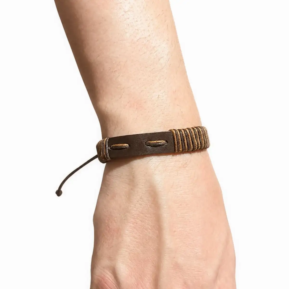 bracelet cuire motif ficelle