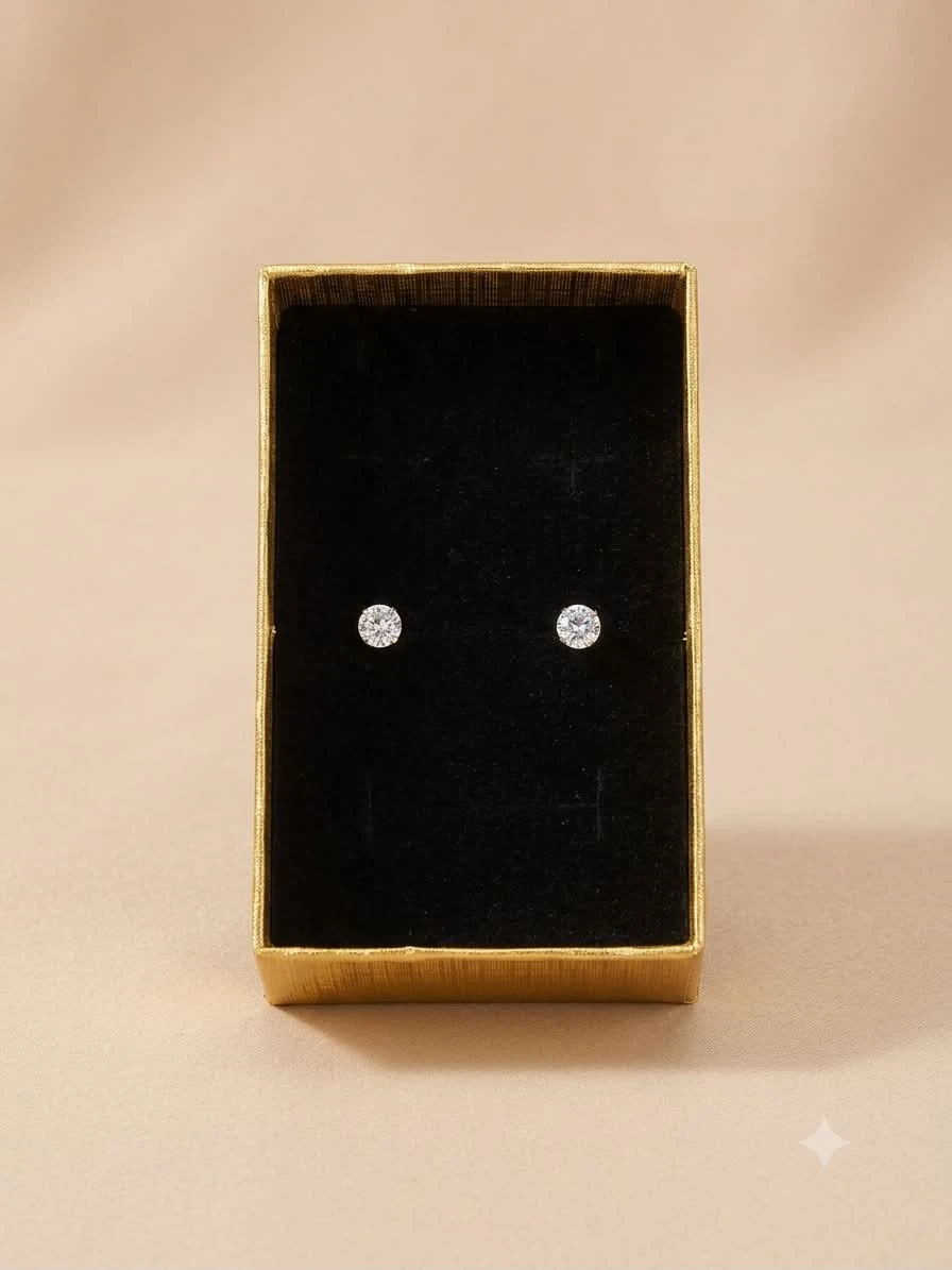 boucle d'oreil dimant or