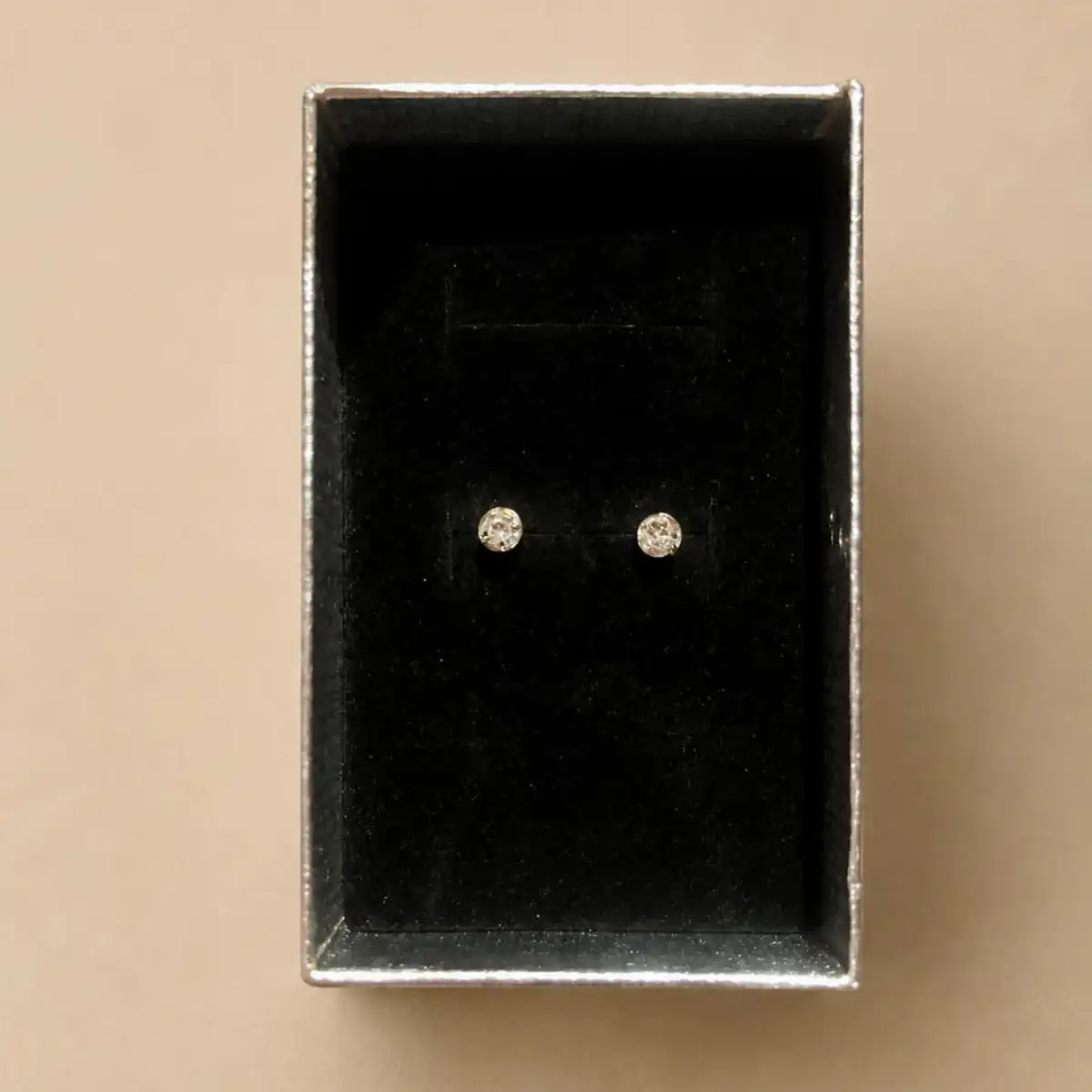 boucle d'oreil dimant argent