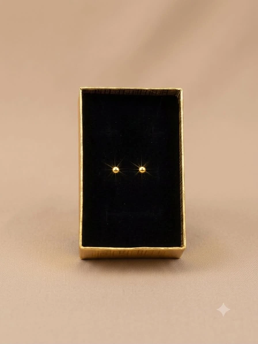 boucle d'oreil perle or