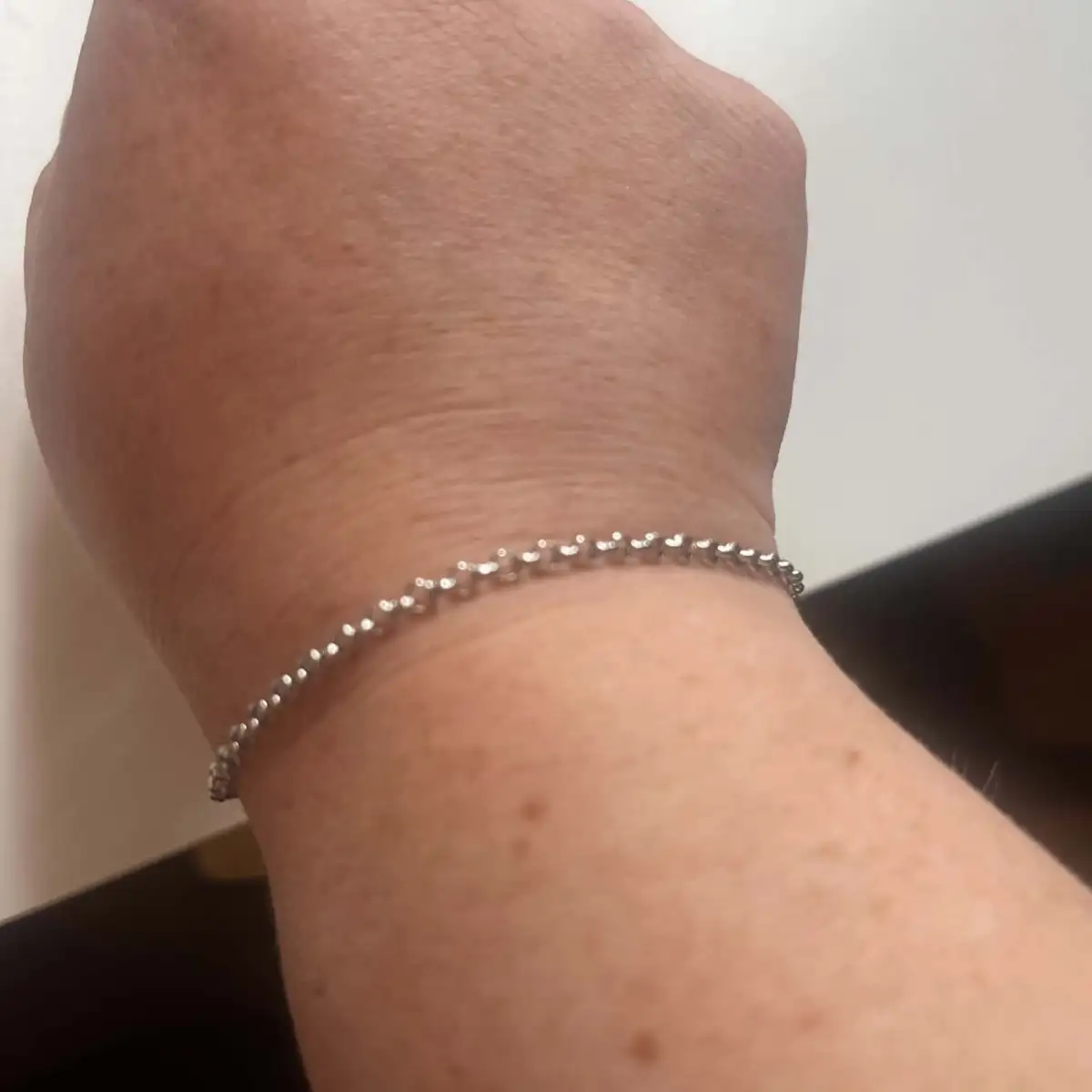 bracelet chainette argent ajustable