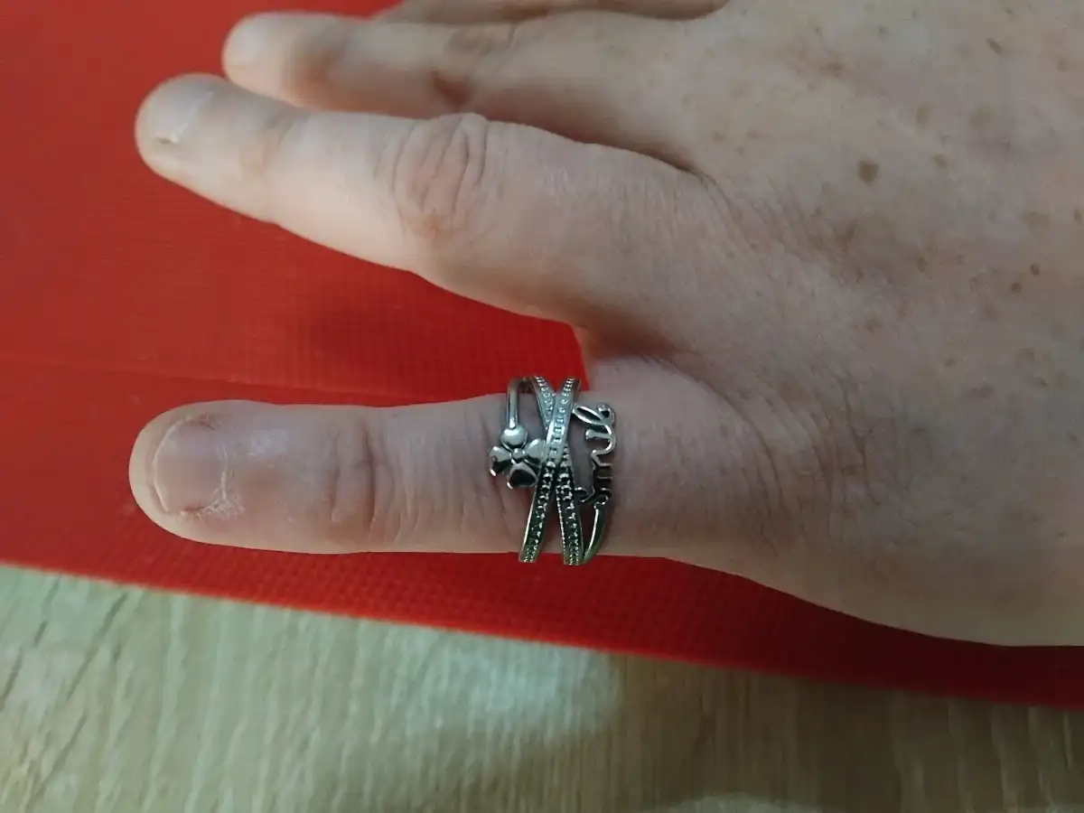 bague argent smile